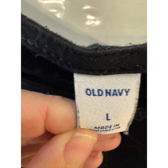 Old Navy Black Cotton Slip Sleeveless Sundress Dress Cover Up Size L - Picture 4 of 4